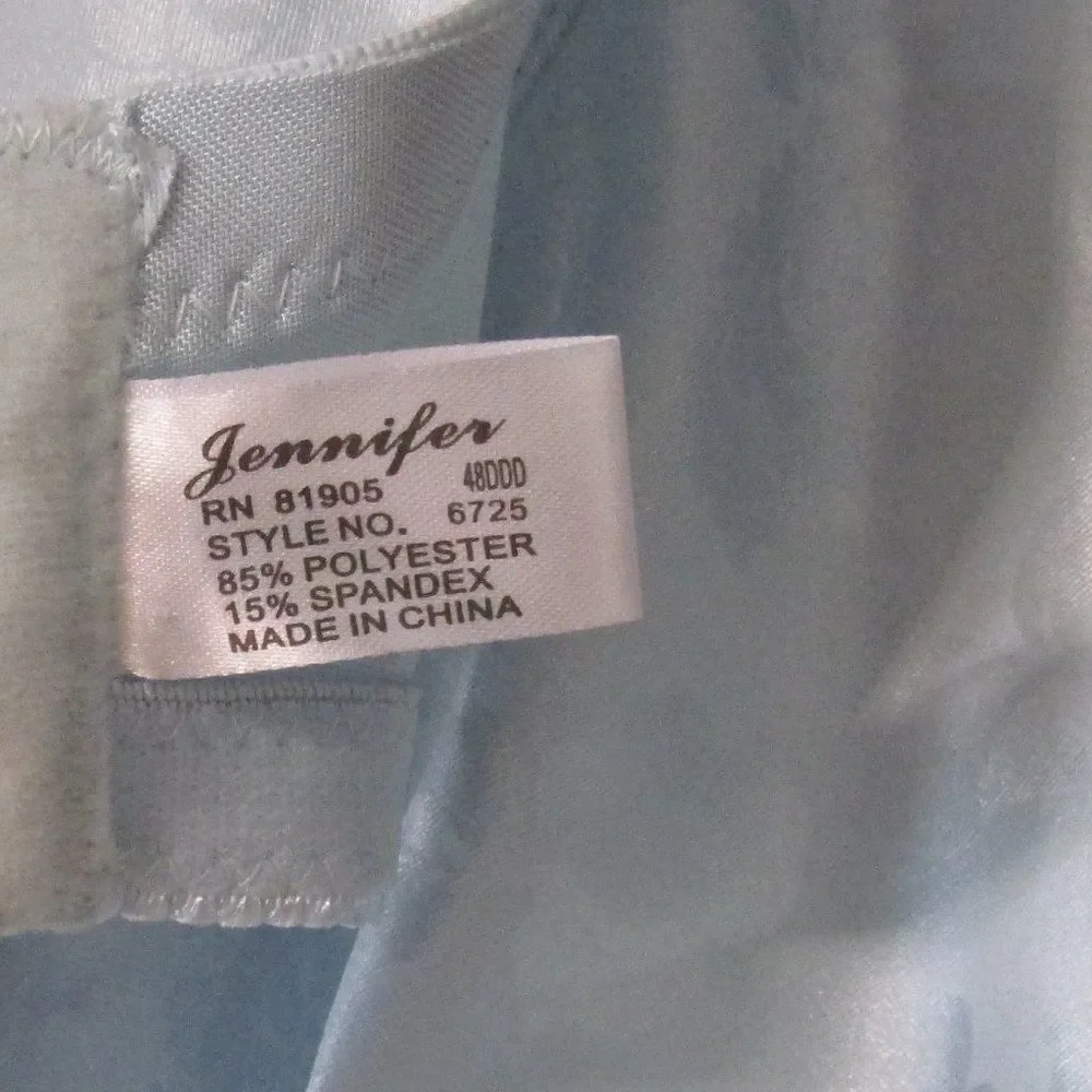 NWT Jennifer Intimates Light Blue Rose Pattern Bra